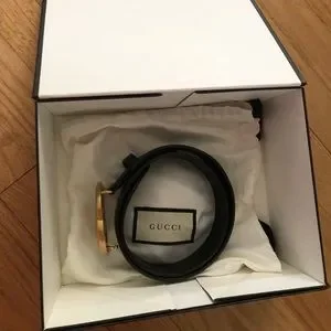 Gucci | Accessories | Authentic Black Gucci Belt With Gold  display picture 1
